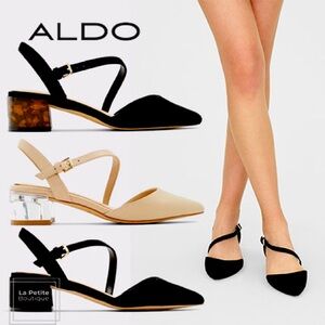Aldo Atura Slingback Black Heel sz 7.5 NIB